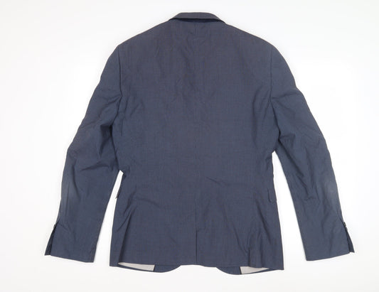 Next Tailoring Men's Blue Check Slim Fit Blazer 40R