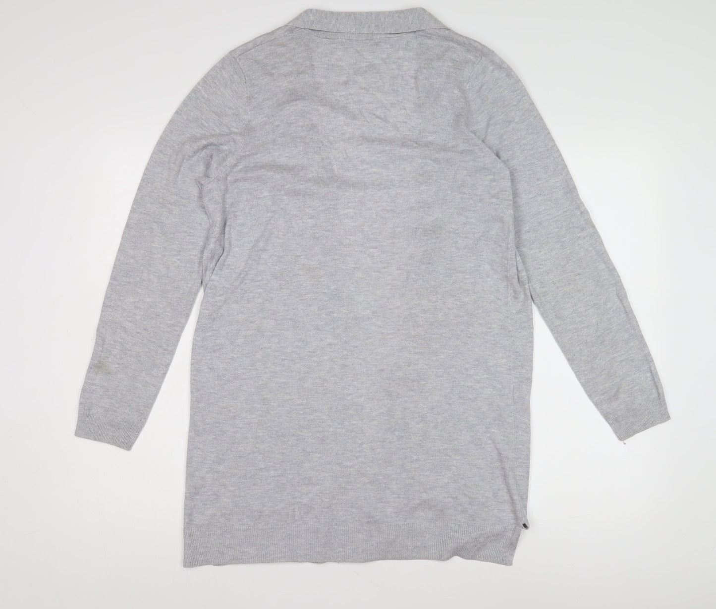 Dunnes Women's Grey Open Front Cardigan, M, Knit, Casual