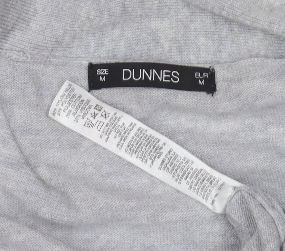 Dunnes Women's Grey Open Front Cardigan, M, Knit, Casual