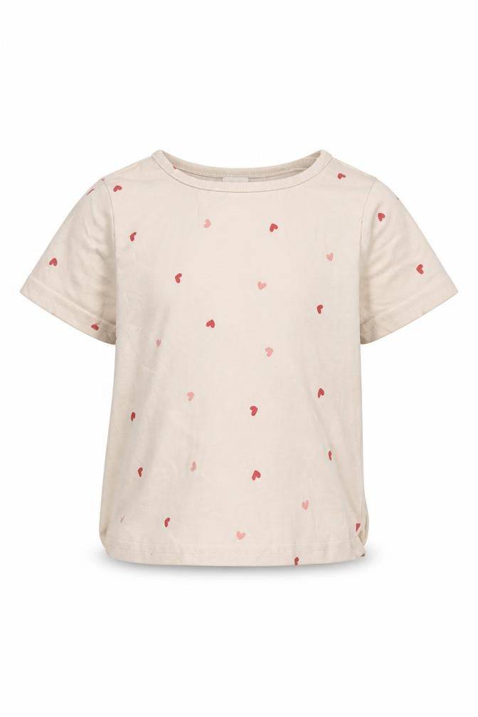 Etsy Unisex Baby Beige T-Shirt 3-6 Months Heart Print