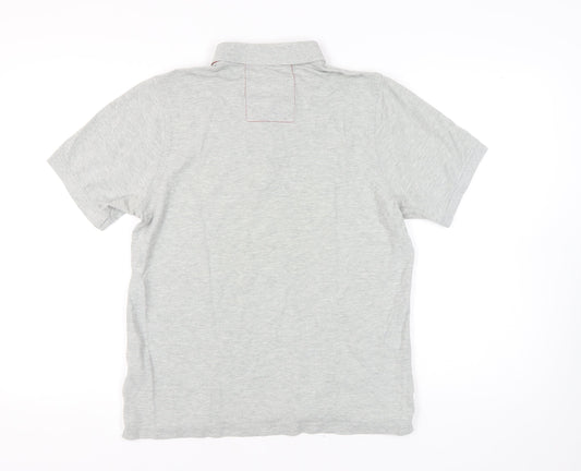 Luke Men's Grey Polo Shirt, Large, Casual Cotton