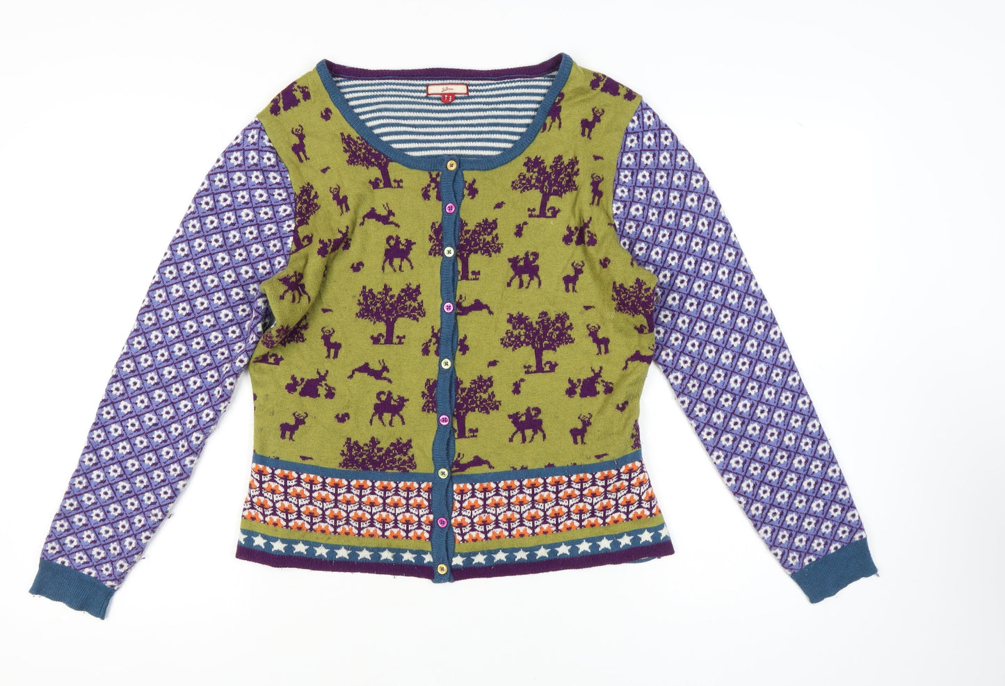 Joe Browns Women's Multicoloured Animal Print Cardigan Size 14