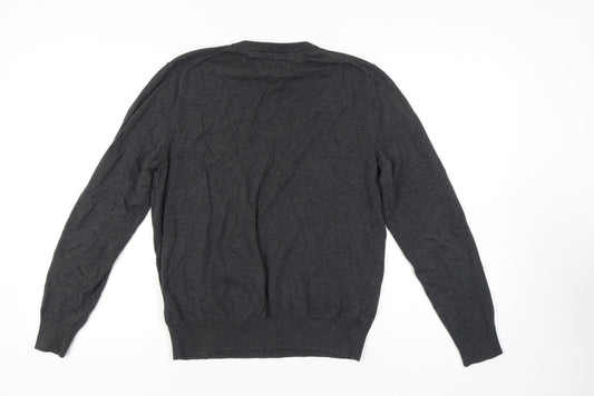 Tommy Hilfiger Men's Grey Crew Neck Jumper Size M