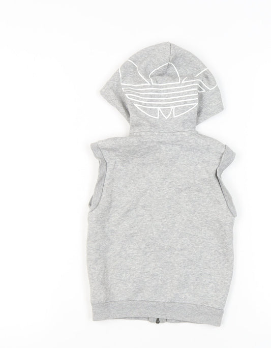 Adidas Girls Grey Sleeveless Hoodie 3-4 Years