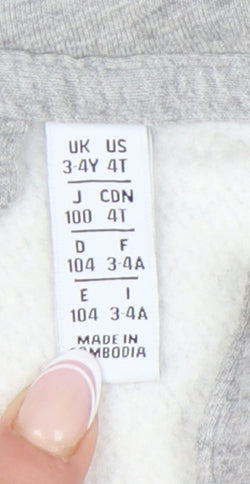 Adidas Girls Grey Sleeveless Hoodie 3-4 Years