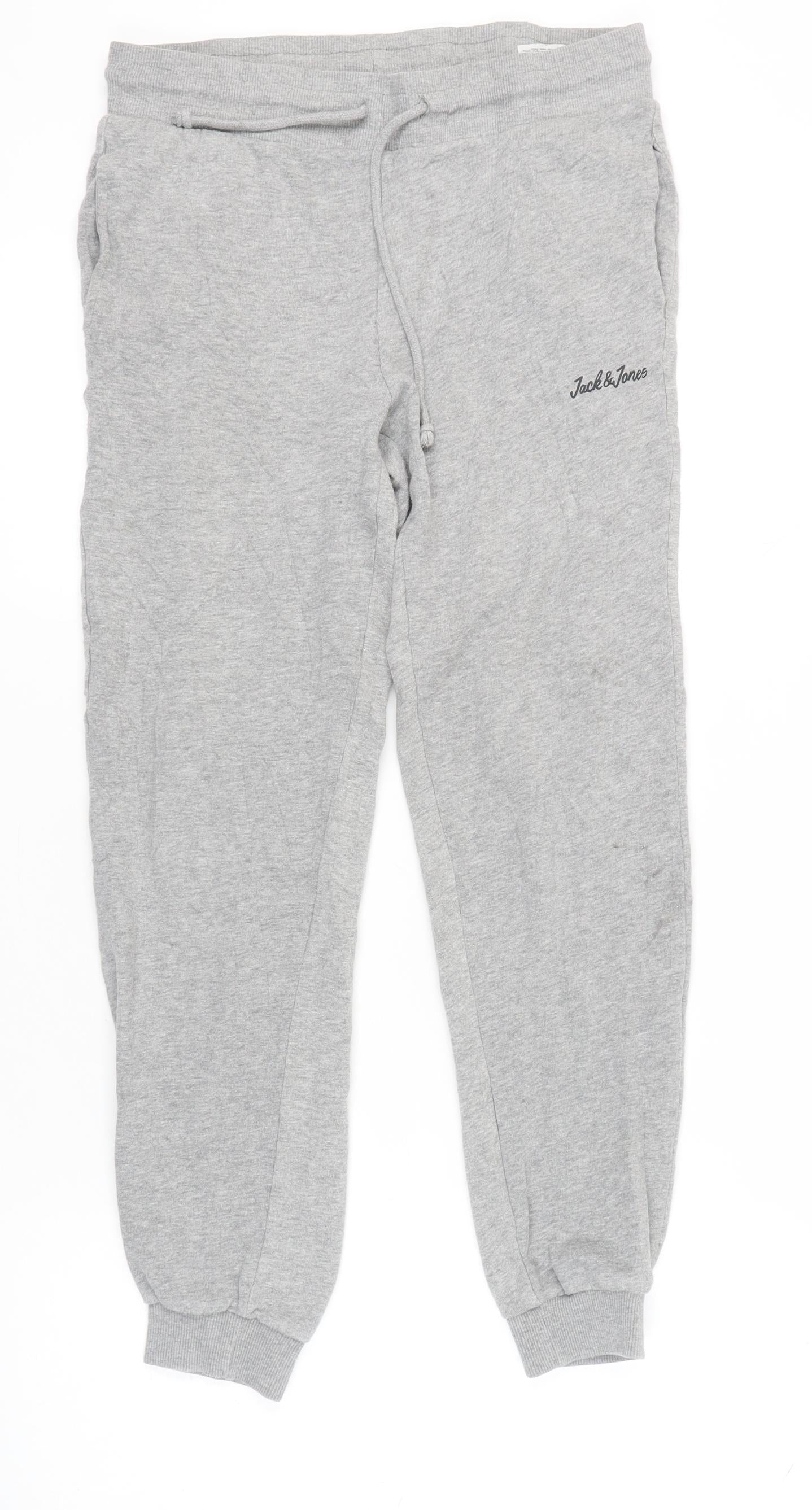 Jack & Jones Men's Grey Jogger, Size M, Casual Wear