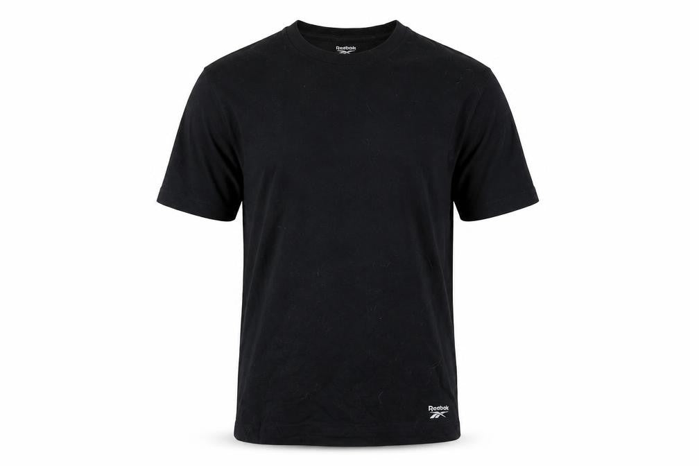 Mens UK Size M Reebok Black  Cotton Blend T-Shirt