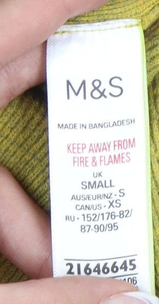 Marks and Spencer Women's Green Knit Jumper S