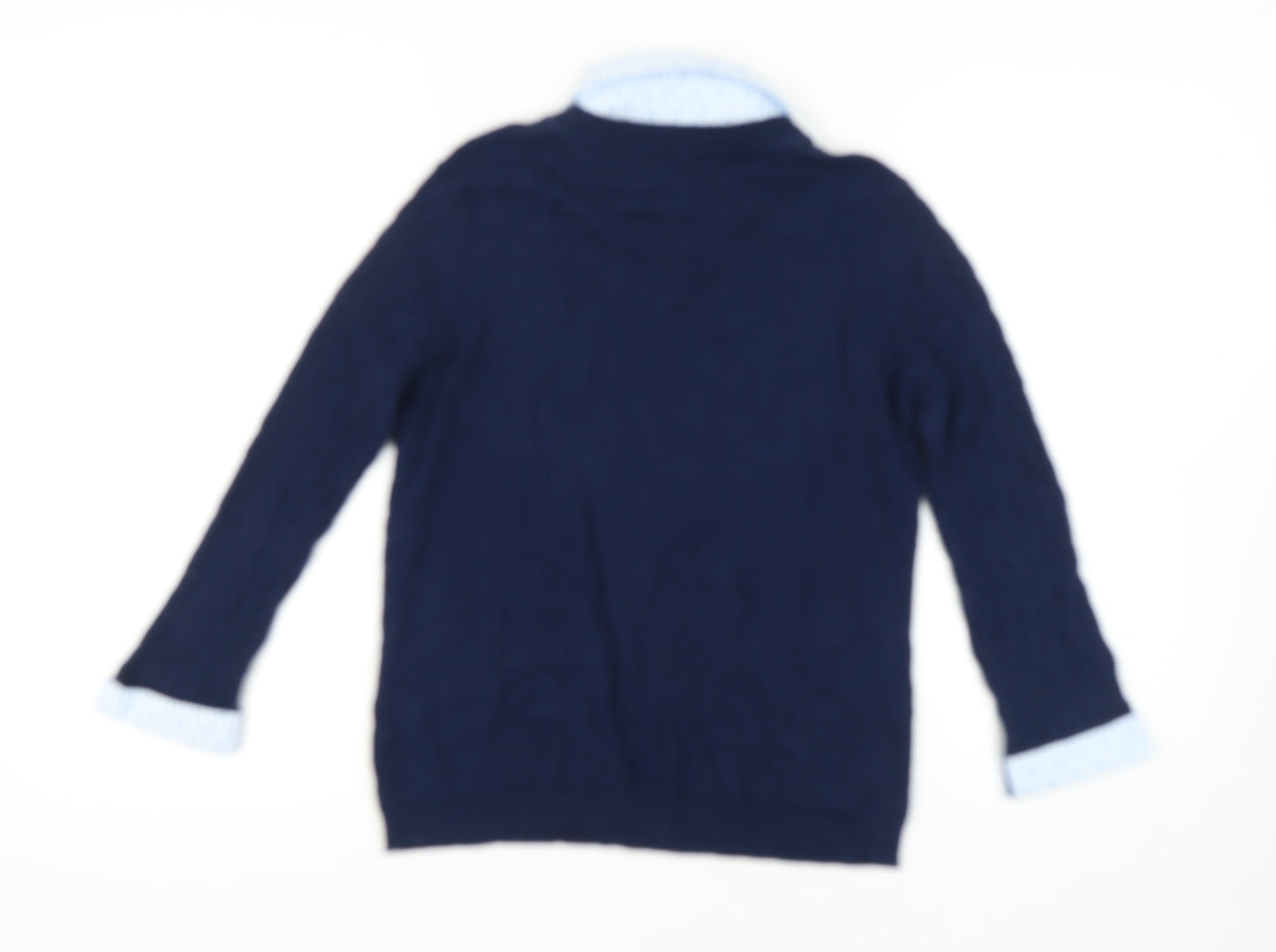 Lakeland Women's Blue Cable-Knit Cotton Jumper, Size 12