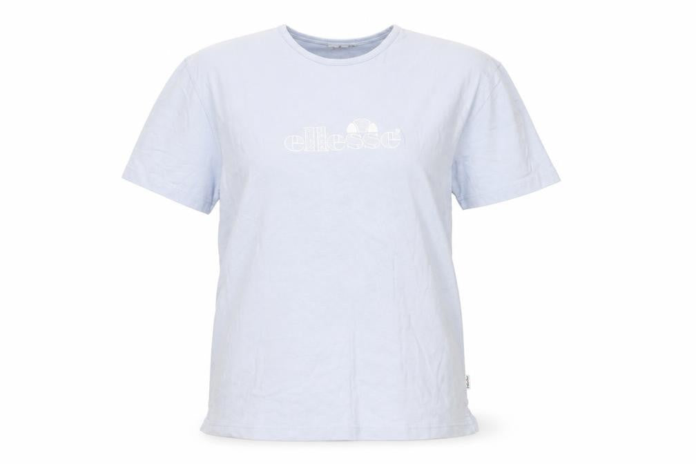 Womens UK Size 12 ellesse Blue 100% Cotton T-Shirt