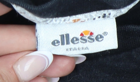 Ellesse Men's Black Logo T-Shirt, Medium, Short Sleeve
