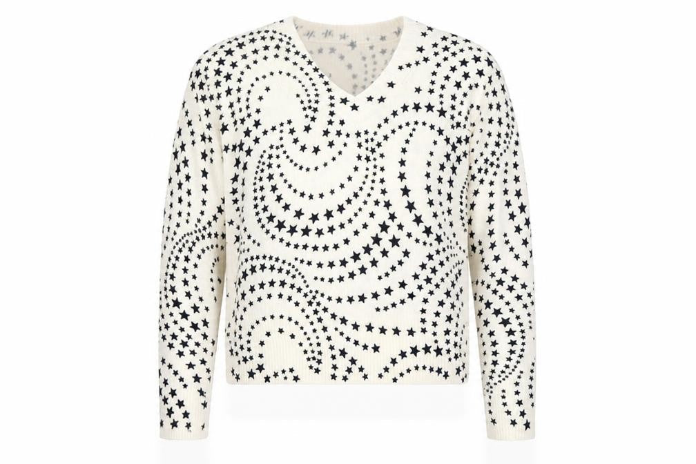 Marks and Spencer Women's Ivory Star Jumper Size 14