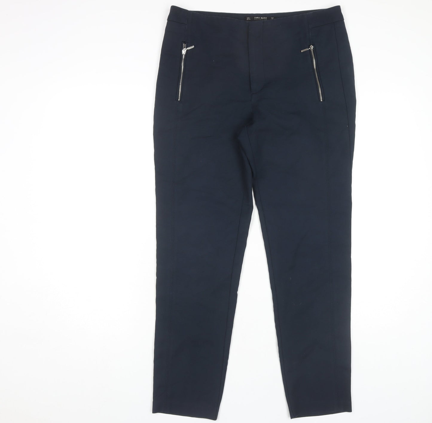 Zara Basic Women's Blue Skinny Trousers L