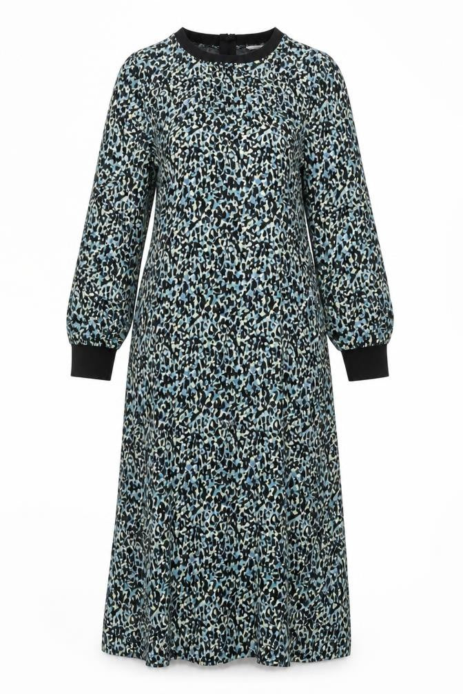 Marks and Spencer Women's Multicoloured Animal Long Sleeve Dress, Size 12