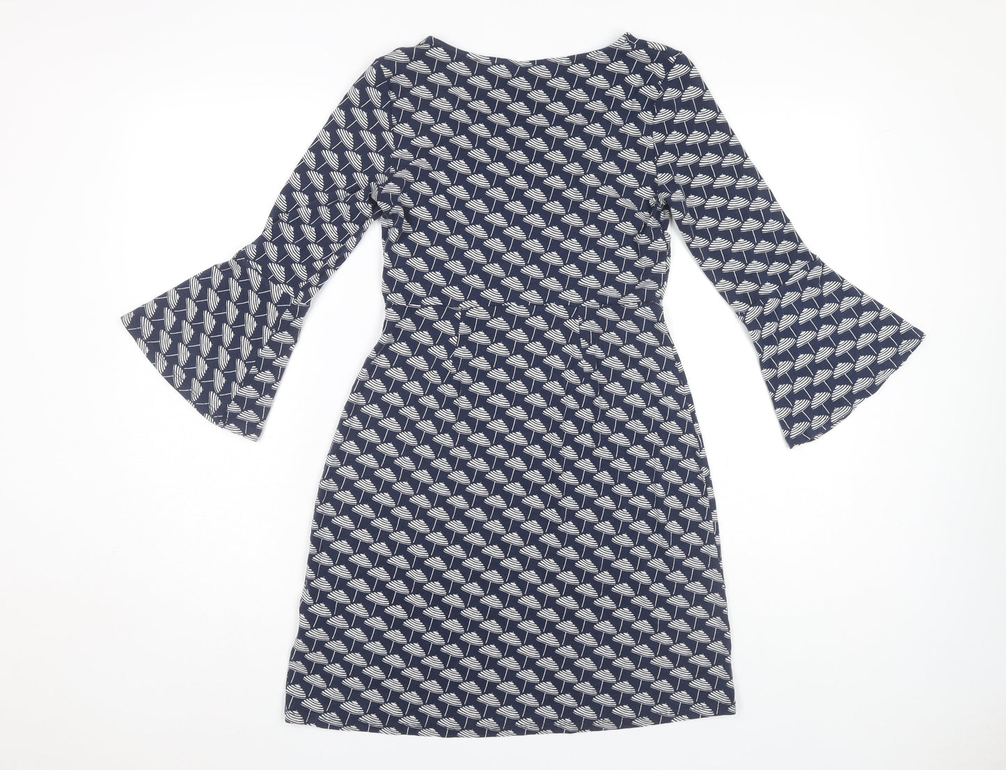 Boden Women's Blue Geometric Dress Size 8 Jersey