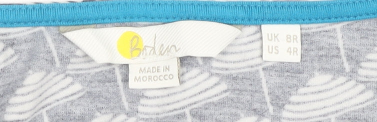 Boden Women's Blue Geometric Dress Size 8 Jersey