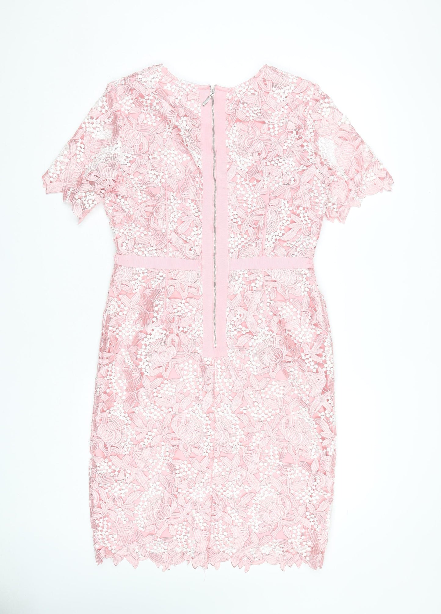 Fenn Wright Manson Women's Pink Lace Dress Size 14