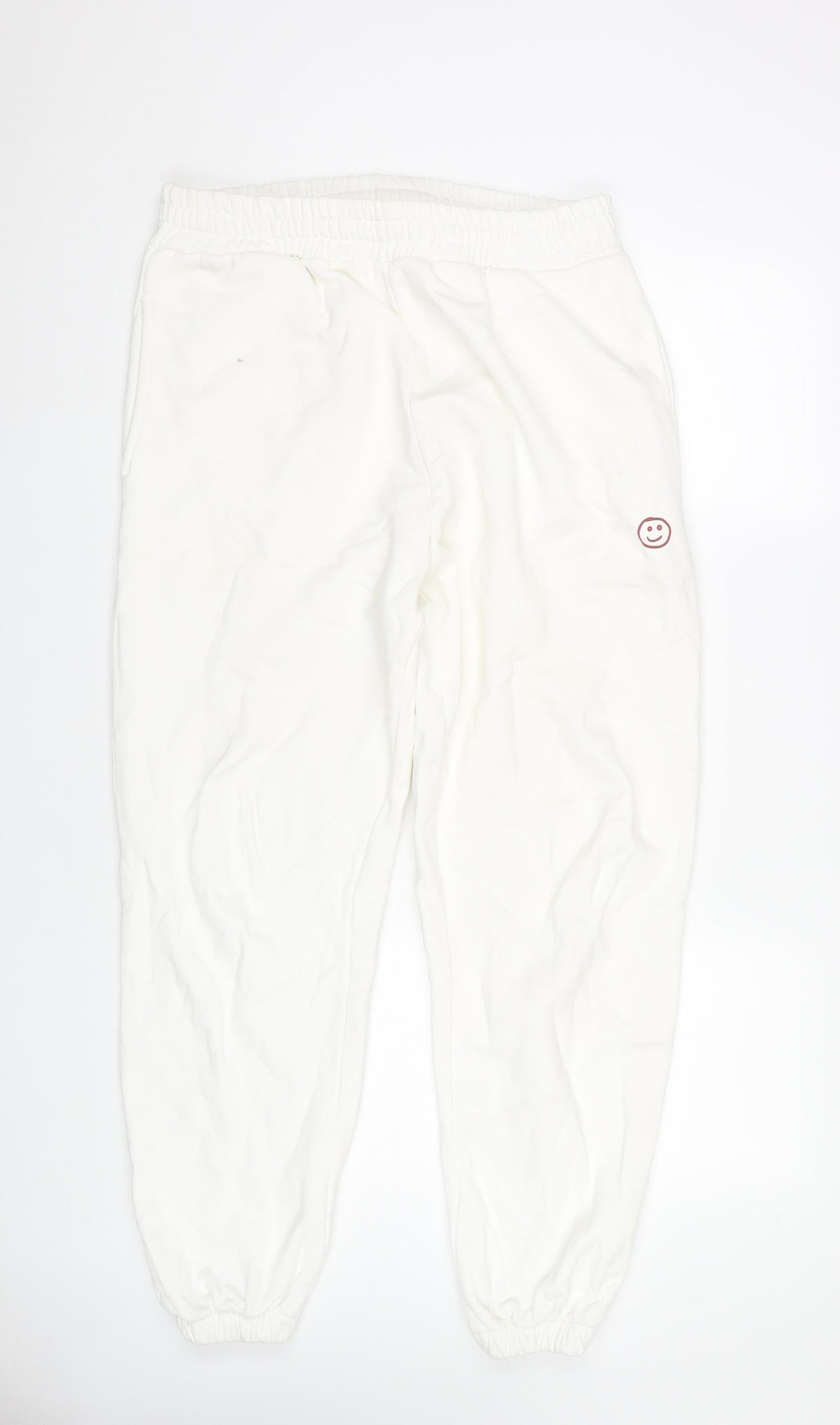 SHOSAI Unisex White Jogger Trousers L Cotton