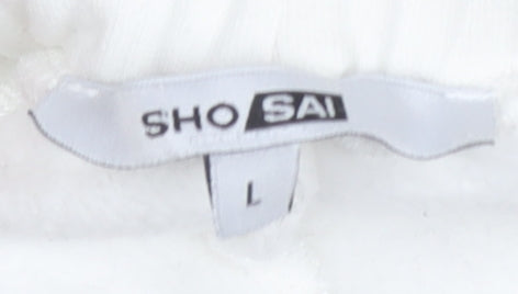 SHOSAI Unisex White Jogger Trousers L Cotton