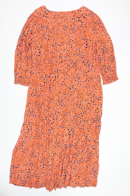 Joules Women's Orange Animal Print Dress Size 20