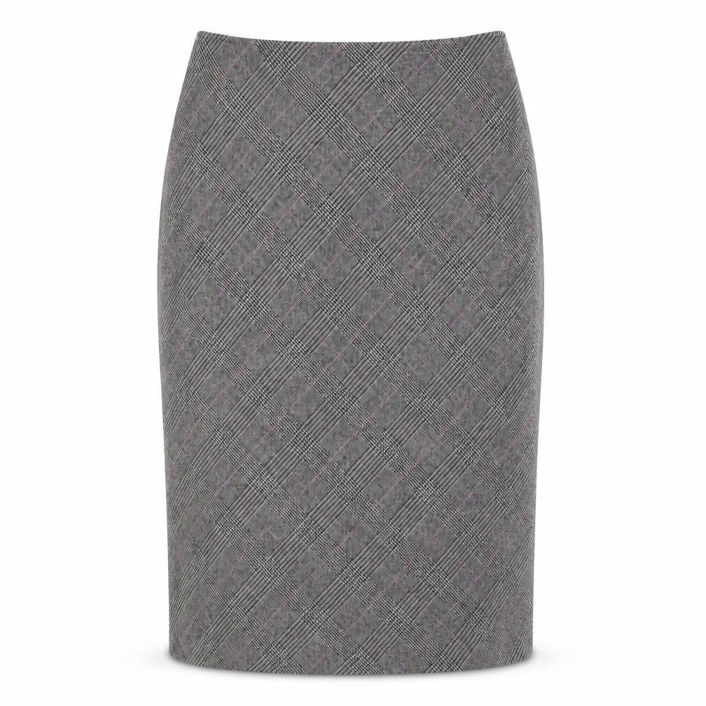 Marella Women's Grey Check Midi Pencil Skirt - Size 12