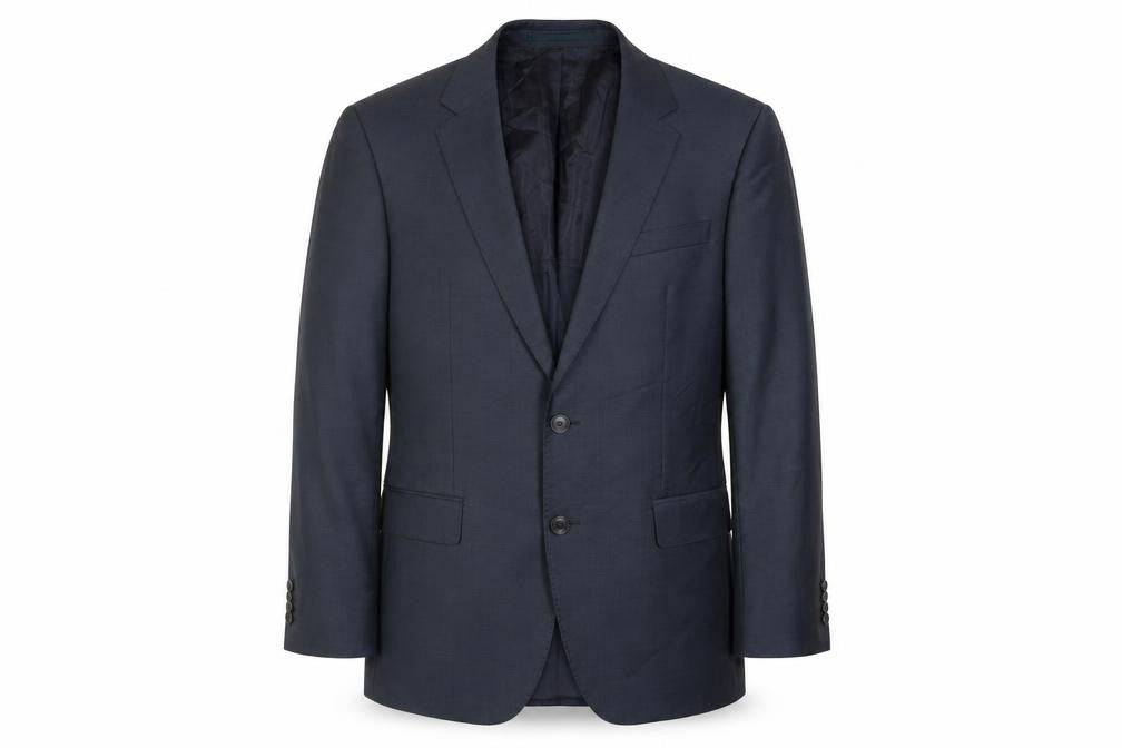 Mens 36 Chest Regular HUGO BOSS Blue Two-Button Suit Jacket