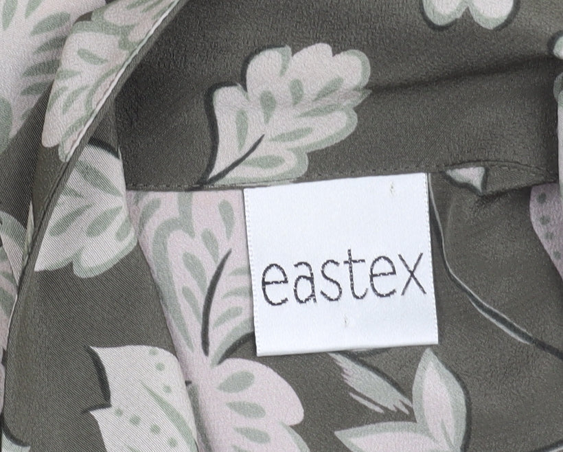 Eastex Women's Green Floral Button-Up Shirt Size 12