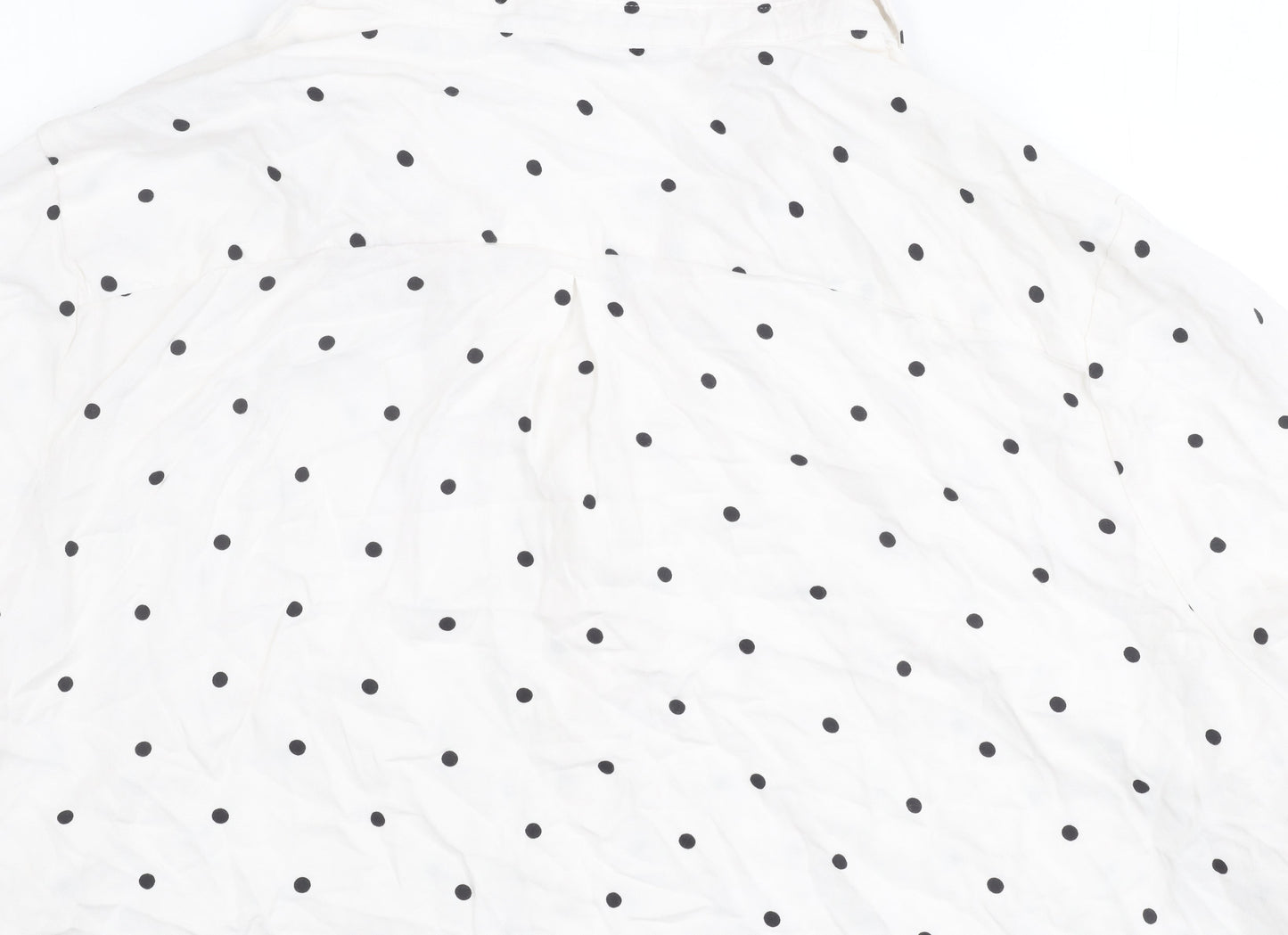 Marks and Spencer Women's Ivory Polka Dot Button-Up Shirt UK 22