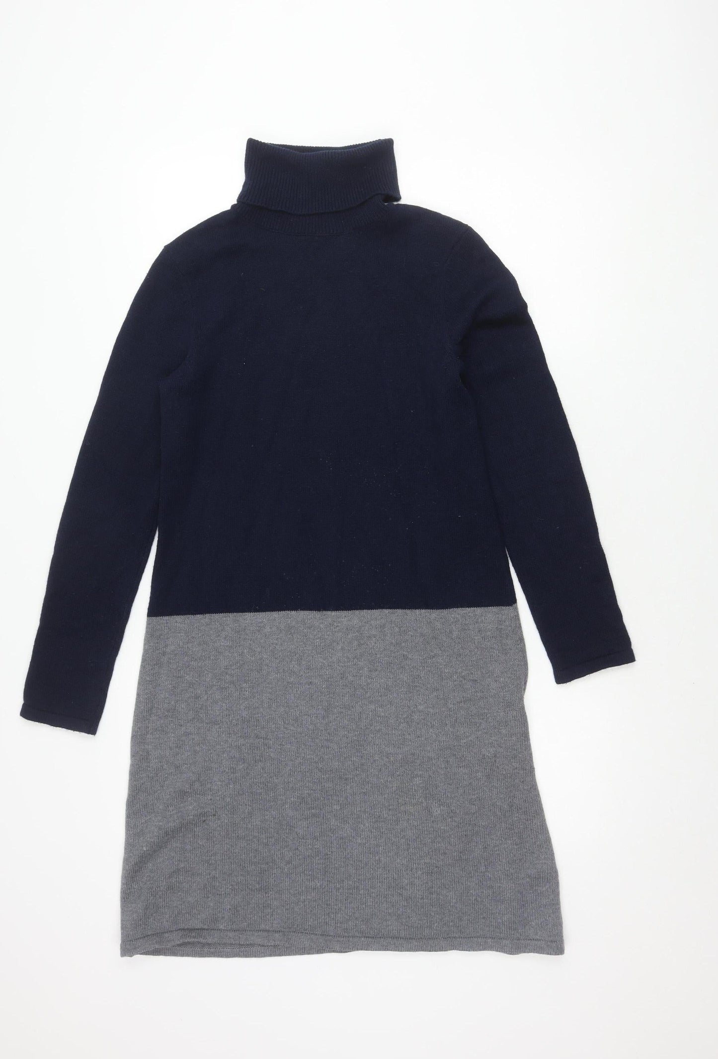 Crew Clothing Women's Blue Grey Jumper Dress Size 8