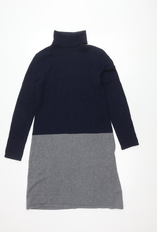 Crew Clothing Women's Blue Grey Jumper Dress Size 8
