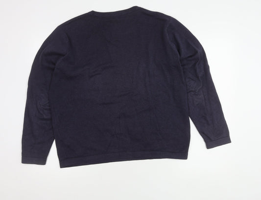 Marks and Spencer Men's Blue L Pullover Jumper