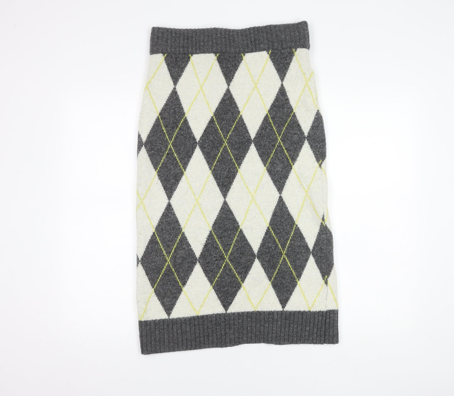 Pringle of Scotland Grey Argyle Women's Skirt M
