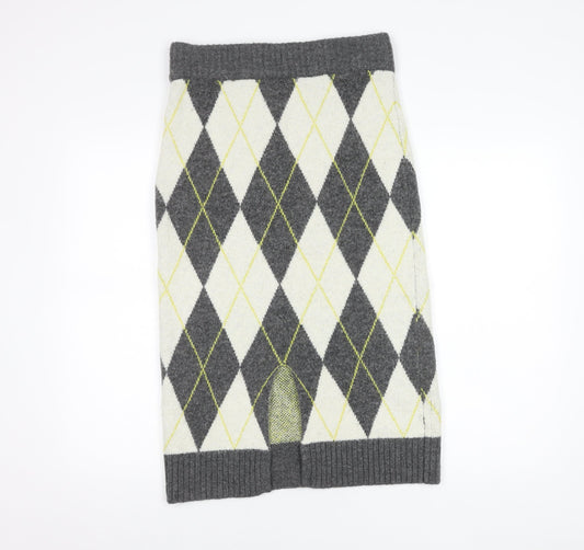 Pringle of Scotland Grey Argyle Women's Skirt M