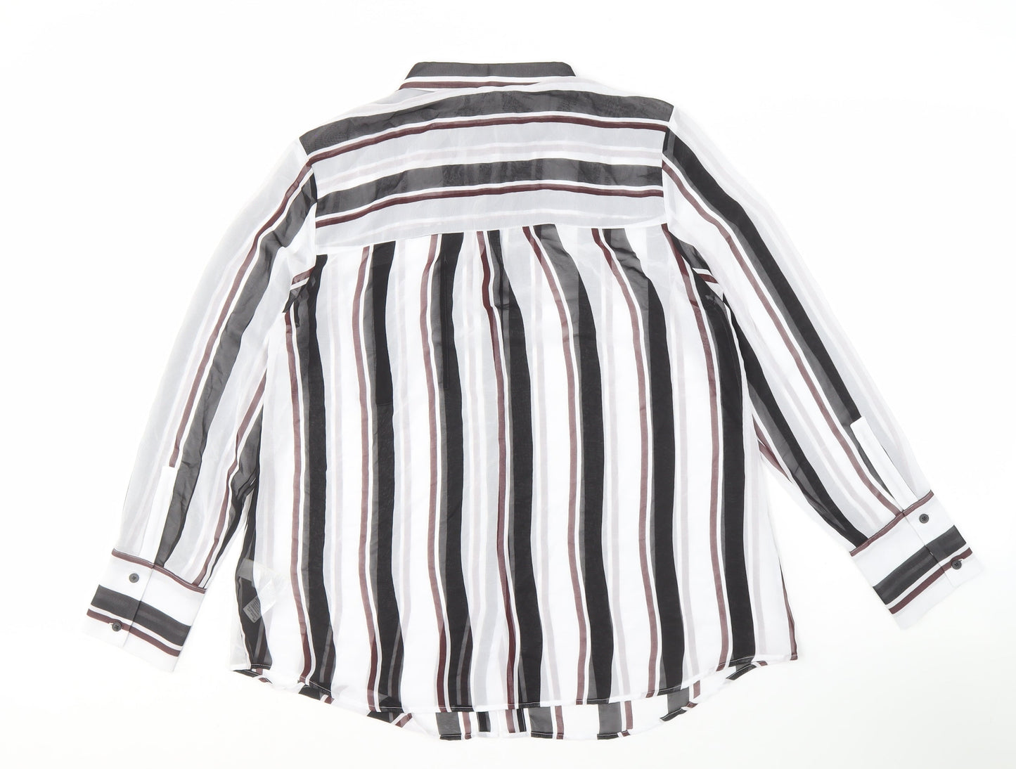 Marks and Spencer Women Multicoloured Striped Button-Up Shirt