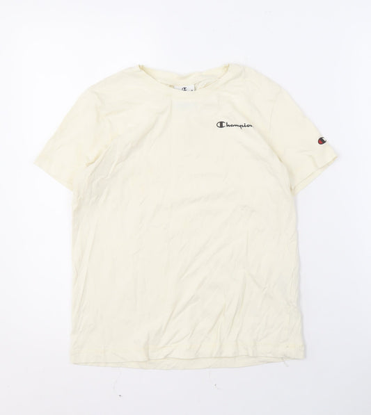 Champion Men's Ivory XS T-Shirt with Logo