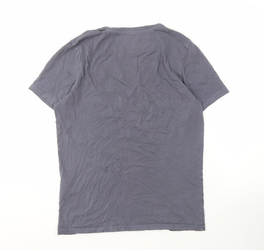 Jack & Jones Men's Grey Graphic T-Shirt, Size L