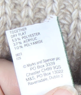 Marks and Spencer Women's Beige XS Roll Neck Jumper