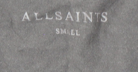 AllSaints Men's Grey Cotton T-Shirt, Size S, Crew Neck