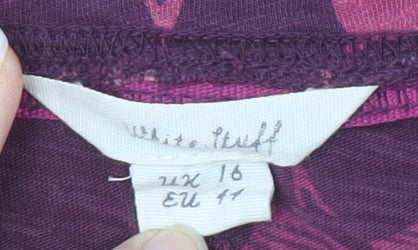 White Stuff Women's Purple Floral Long Sleeve Top