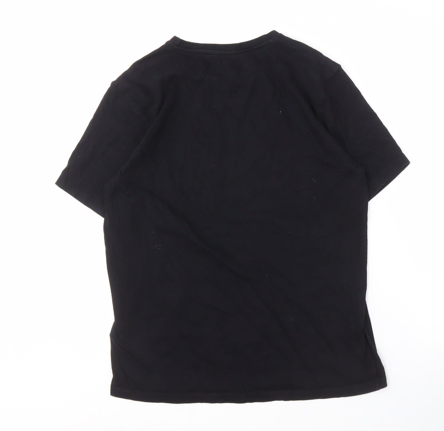 Police Men's Black Embroidered T-Shirt Large