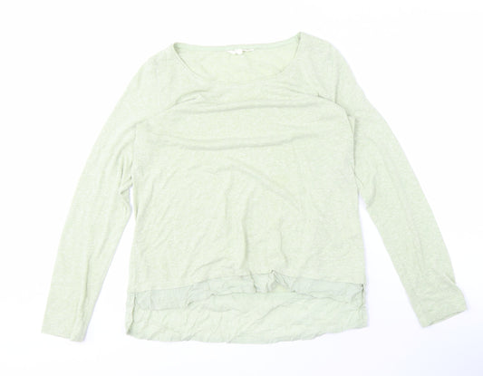 White Stuff Women's Light Green Top, Size 12, Round Neck