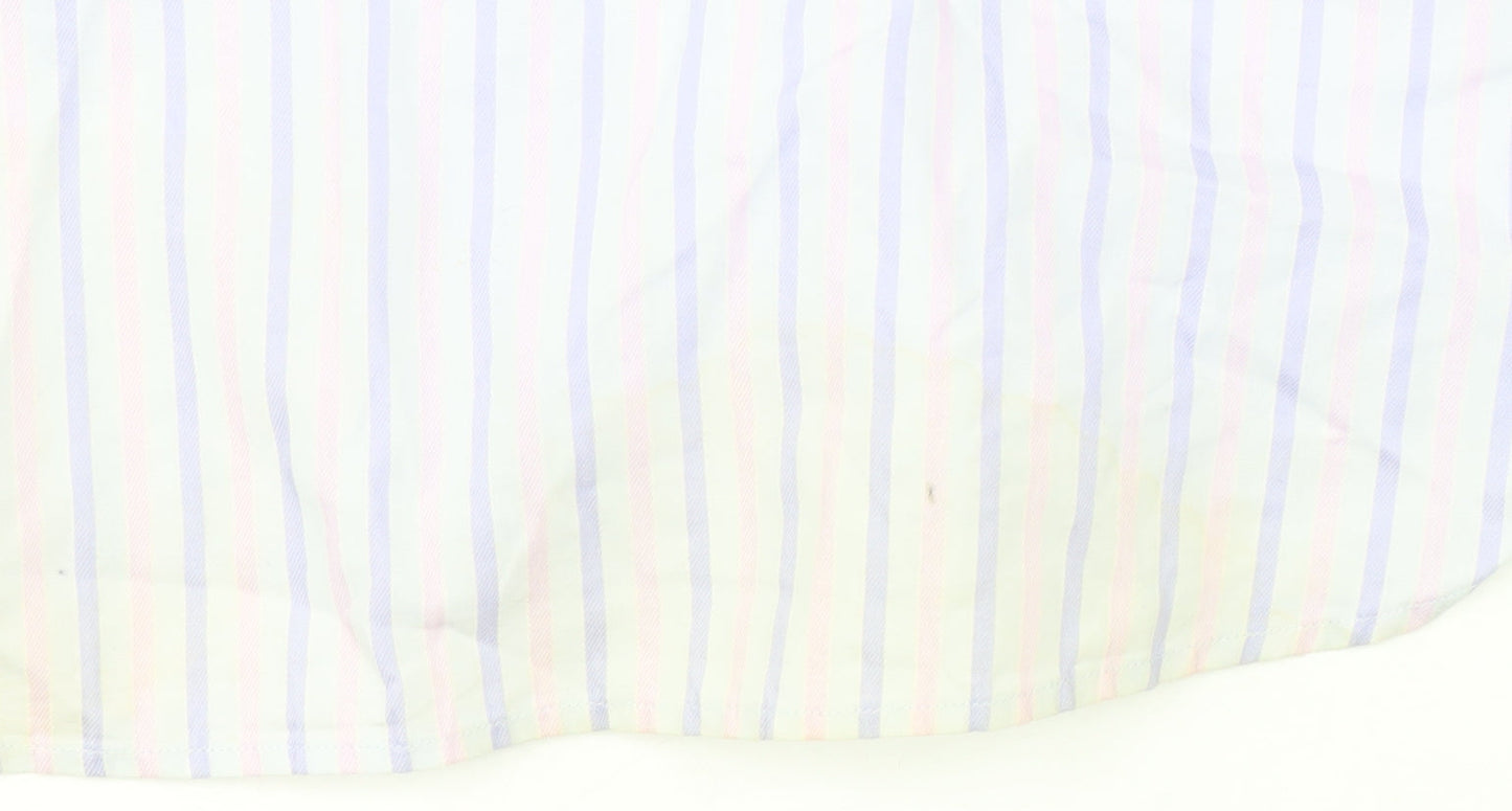 Savoy Taylors Guild Men's Multicoloured Striped Shirt - Size 16