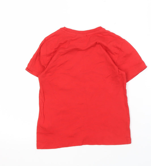 Disney Boys Red Mickey Mouse T-Shirt, 5-6 Years, Casual Cotton