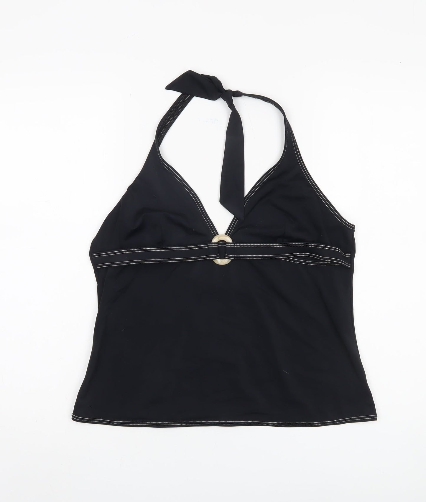 Riviera Women's Black Halter Bralette Swim Top Size 18