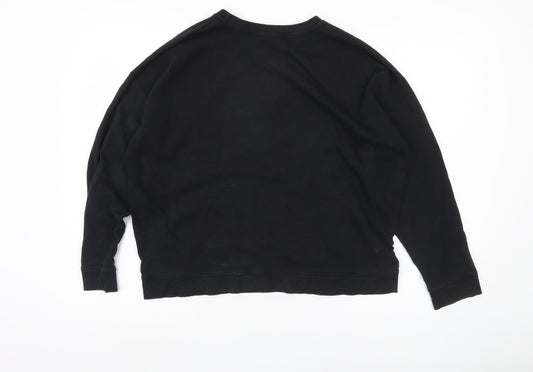 New Look Women's Black Graphic Sweatshirt Size M