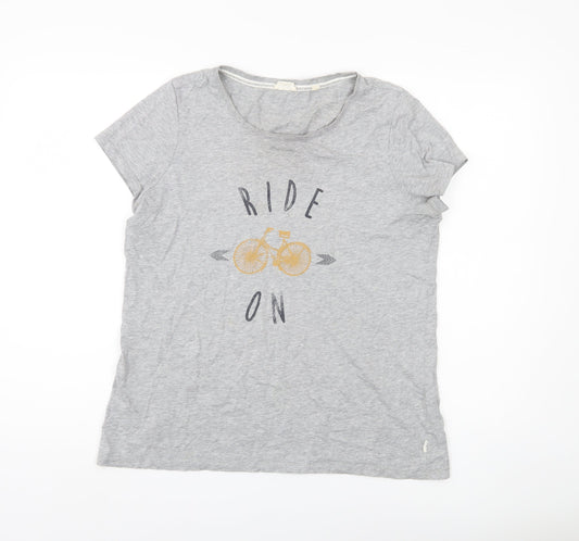 Fat Face Women’s Grey Jersey T-Shirt Size 12