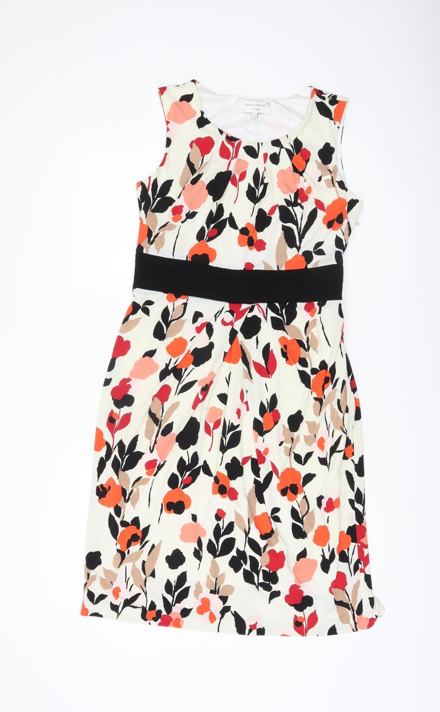 Laura Ashley Women's Multicoloured Floral Sheath Dress Size 12