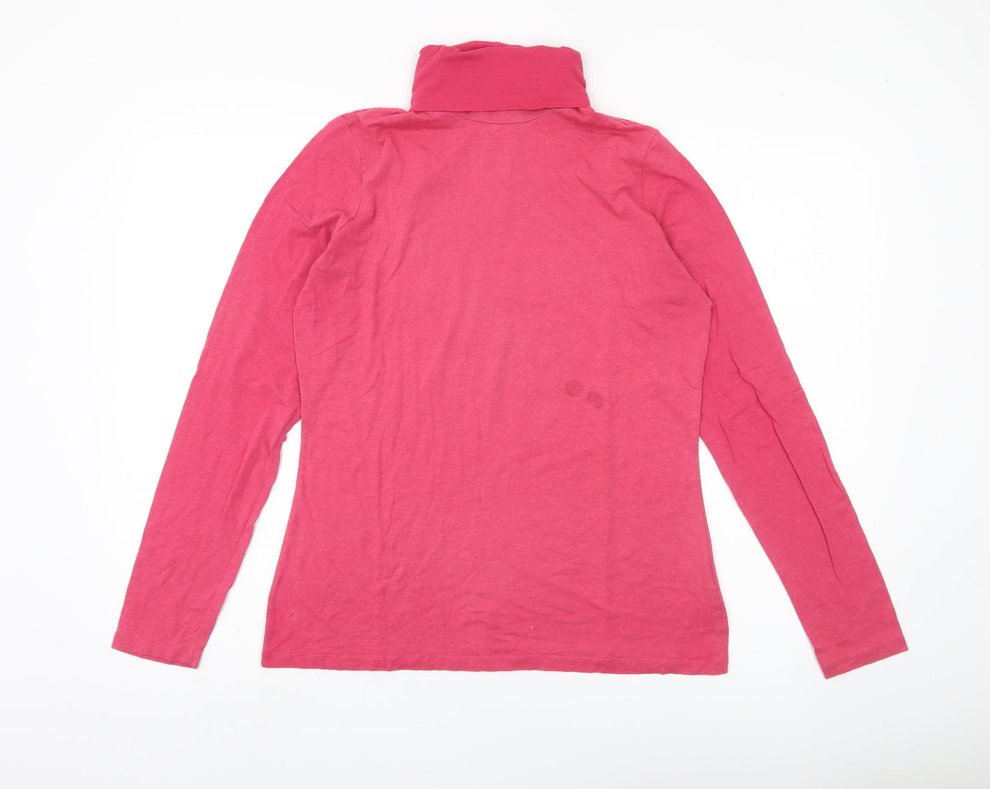 Lands' End Women's Red Long Sleeve Roll Neck Top, M