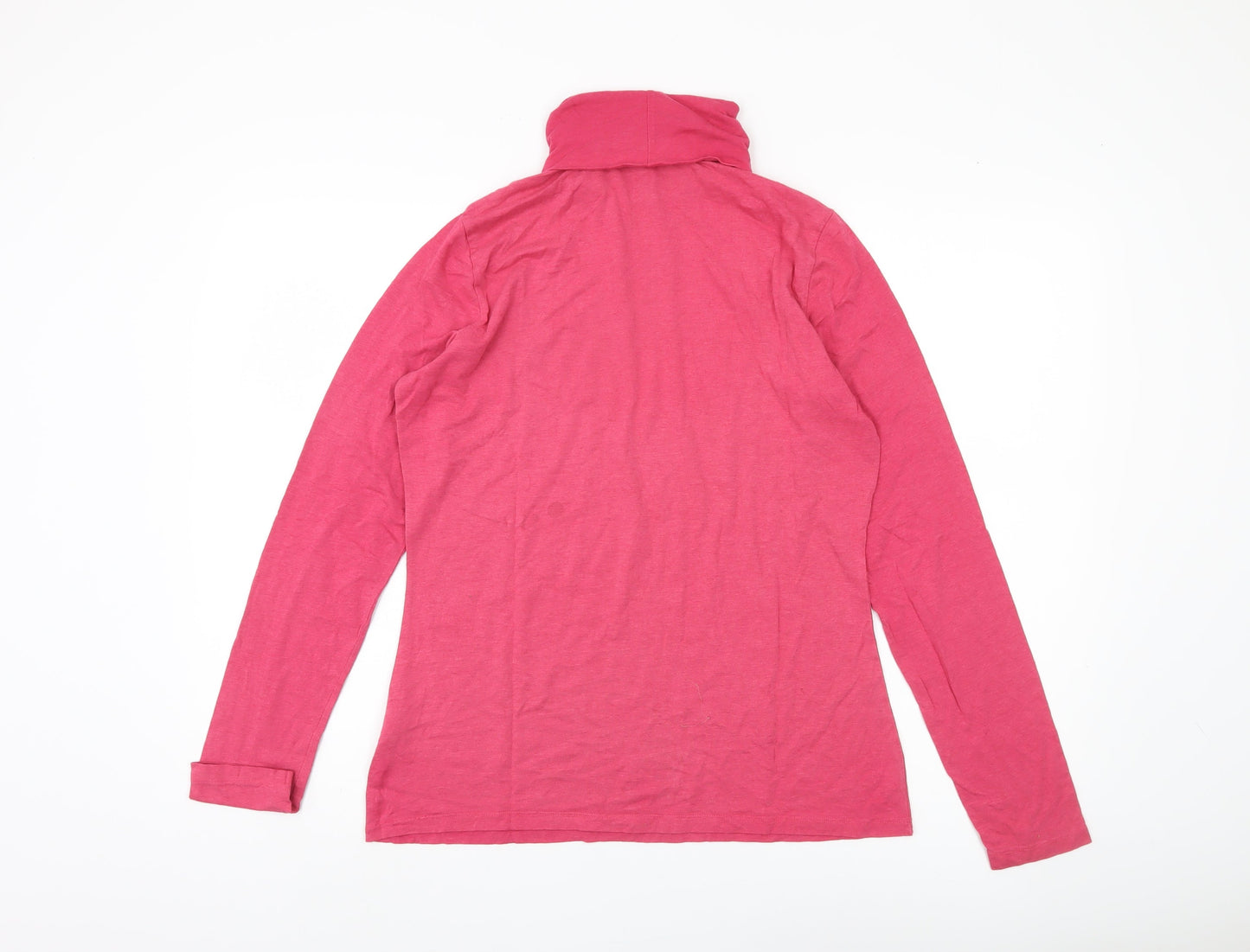 Lands' End Women's Red Long Sleeve Roll Neck Top, M