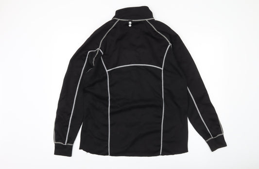 Crane Men's Black Mock Neck Sweatshirt, Size L